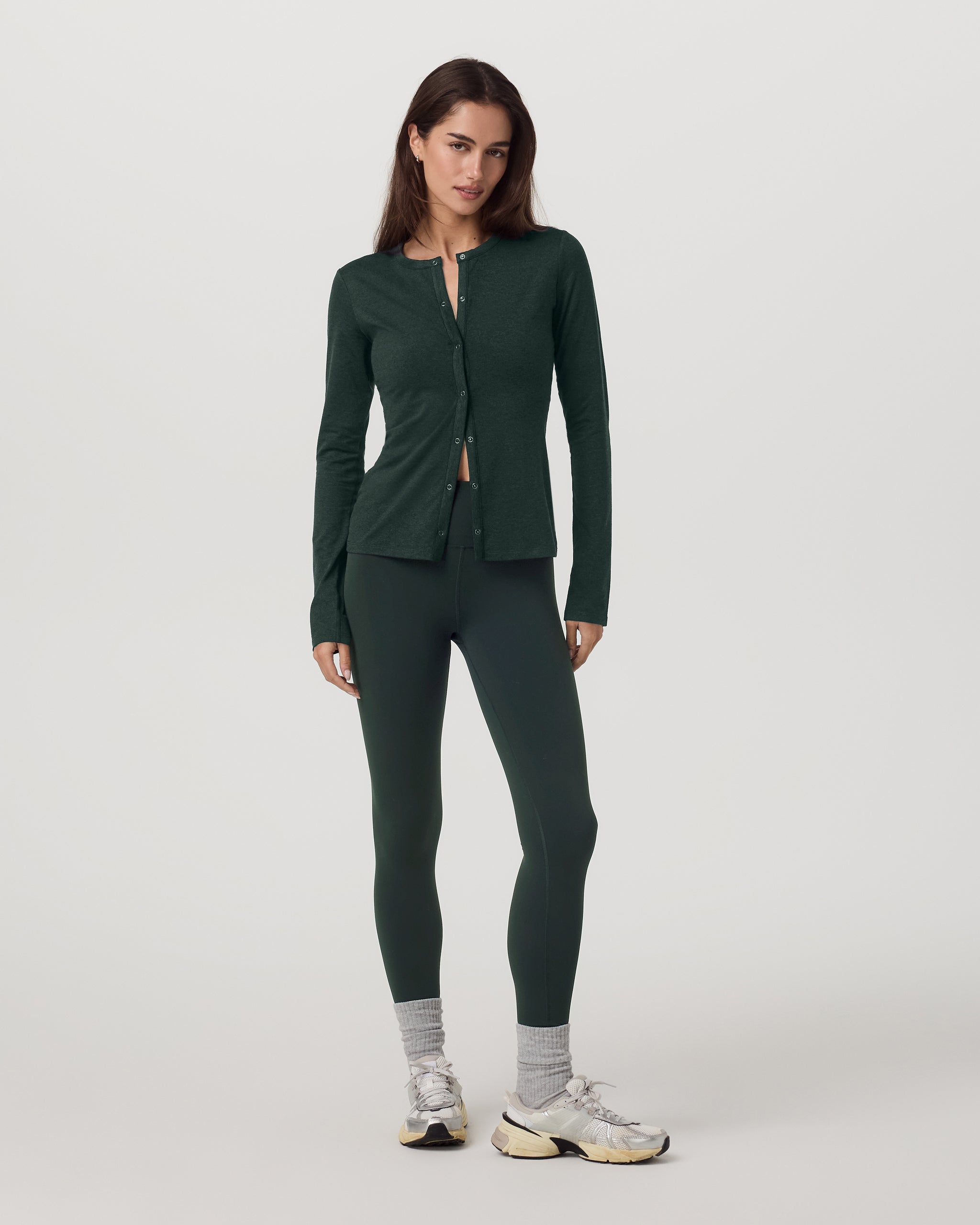 Vuori Long Sleeve Halo Snap Cardigan