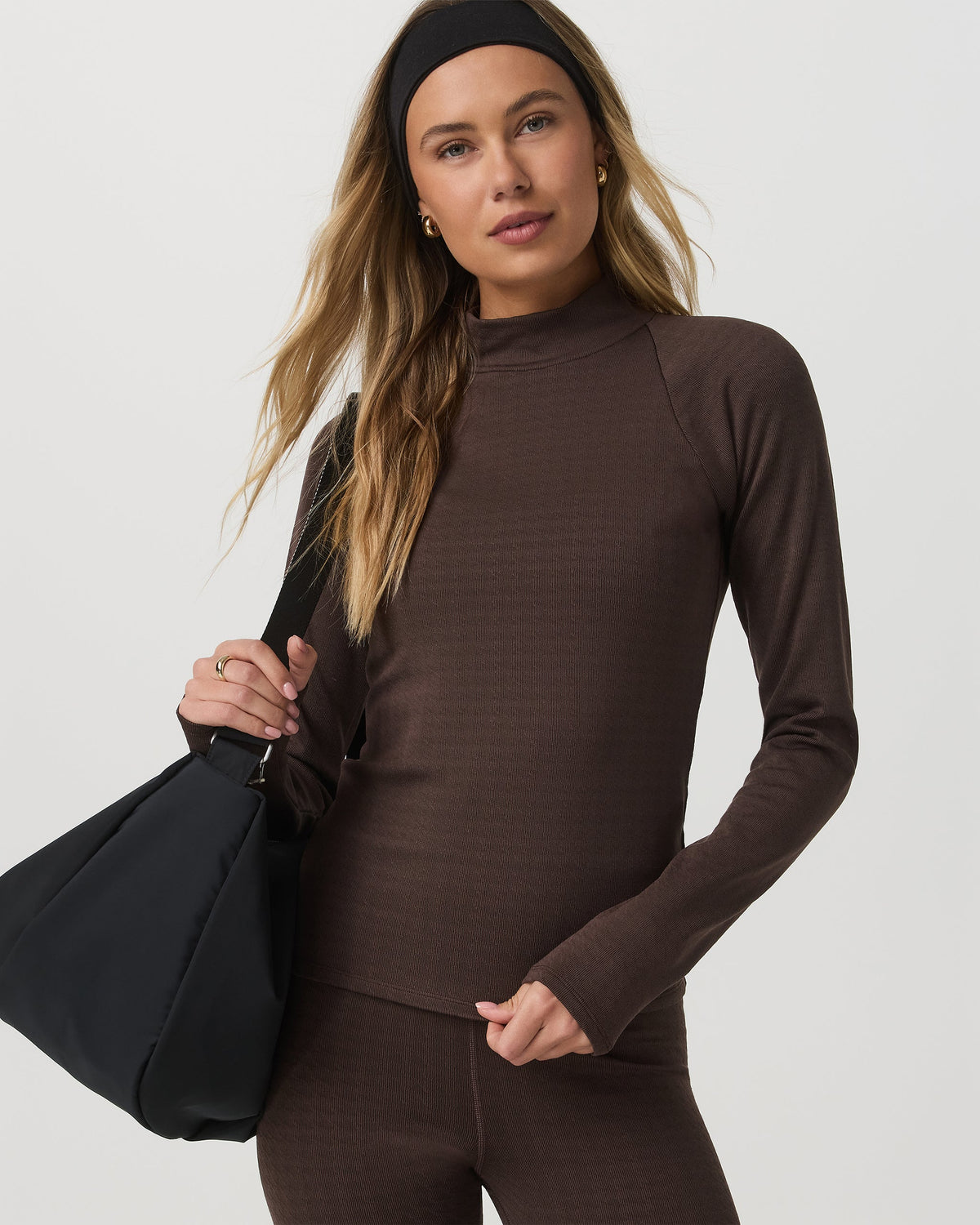 Vuori Long Sleeve Chilled Out Houndstooth Mock