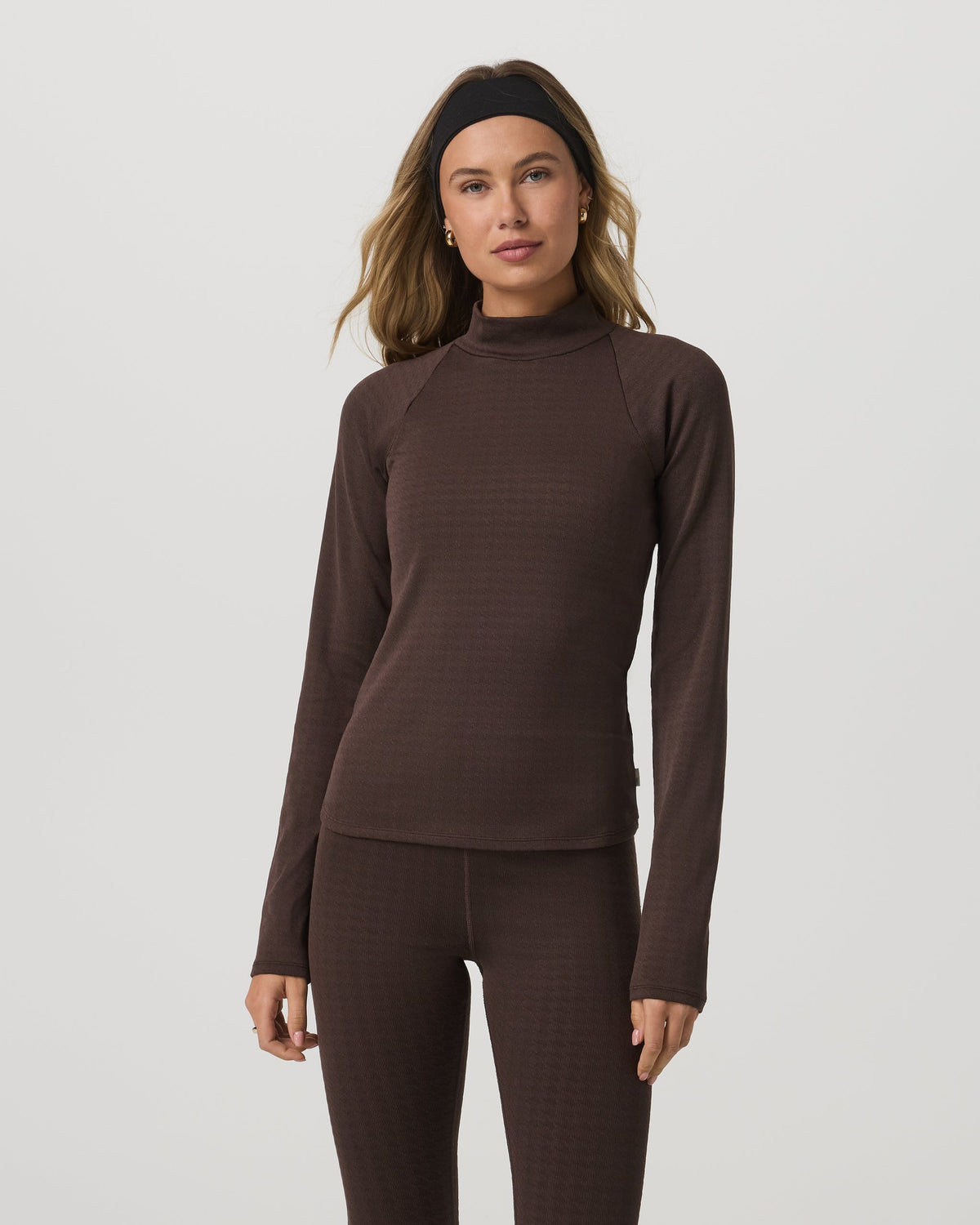 Vuori Long Sleeve Chilled Out Houndstooth Mock