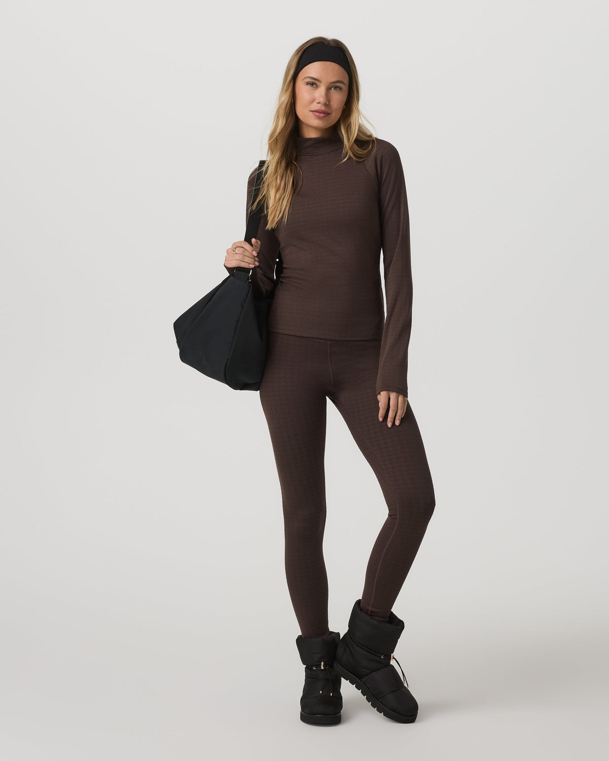 Vuori Long Sleeve Chilled Out Houndstooth Mock