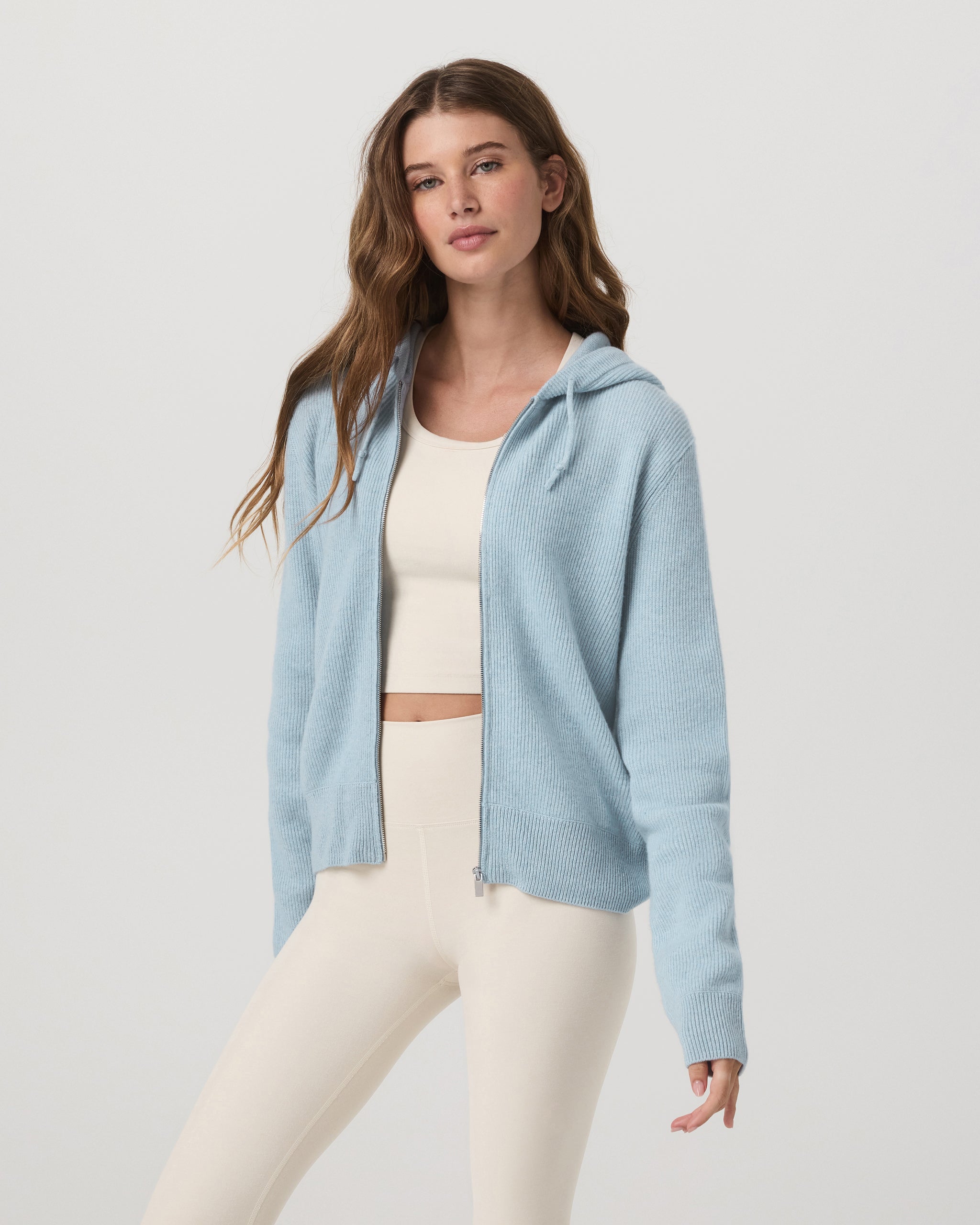 Vuori Milie Full Zip Cashmere Rib Hoodie