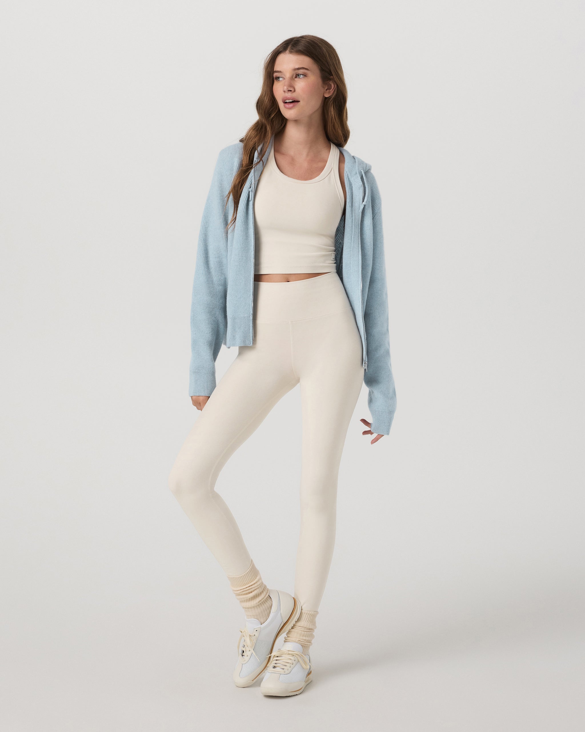 Vuori Milie Full Zip Cashmere Rib Hoodie