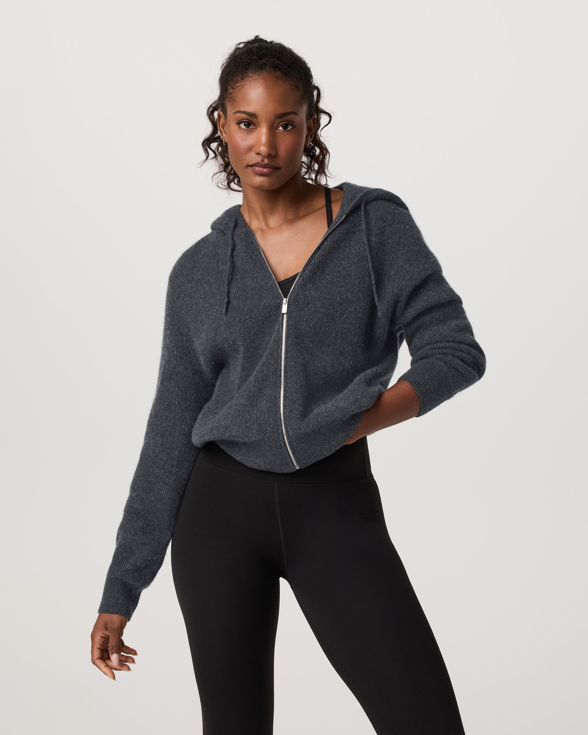 Vuori Milie Full Zip Cashmere Rib Hoodie