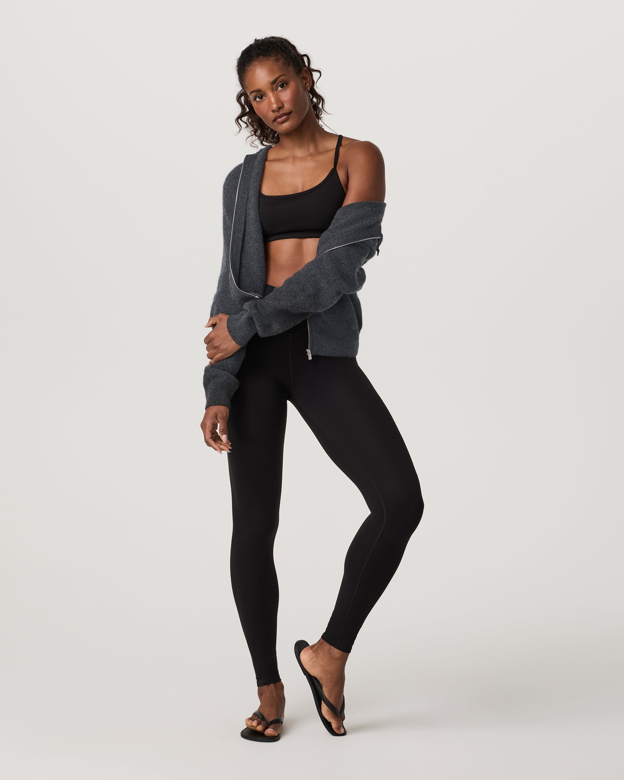 Vuori Milie Full Zip Cashmere Rib Hoodie