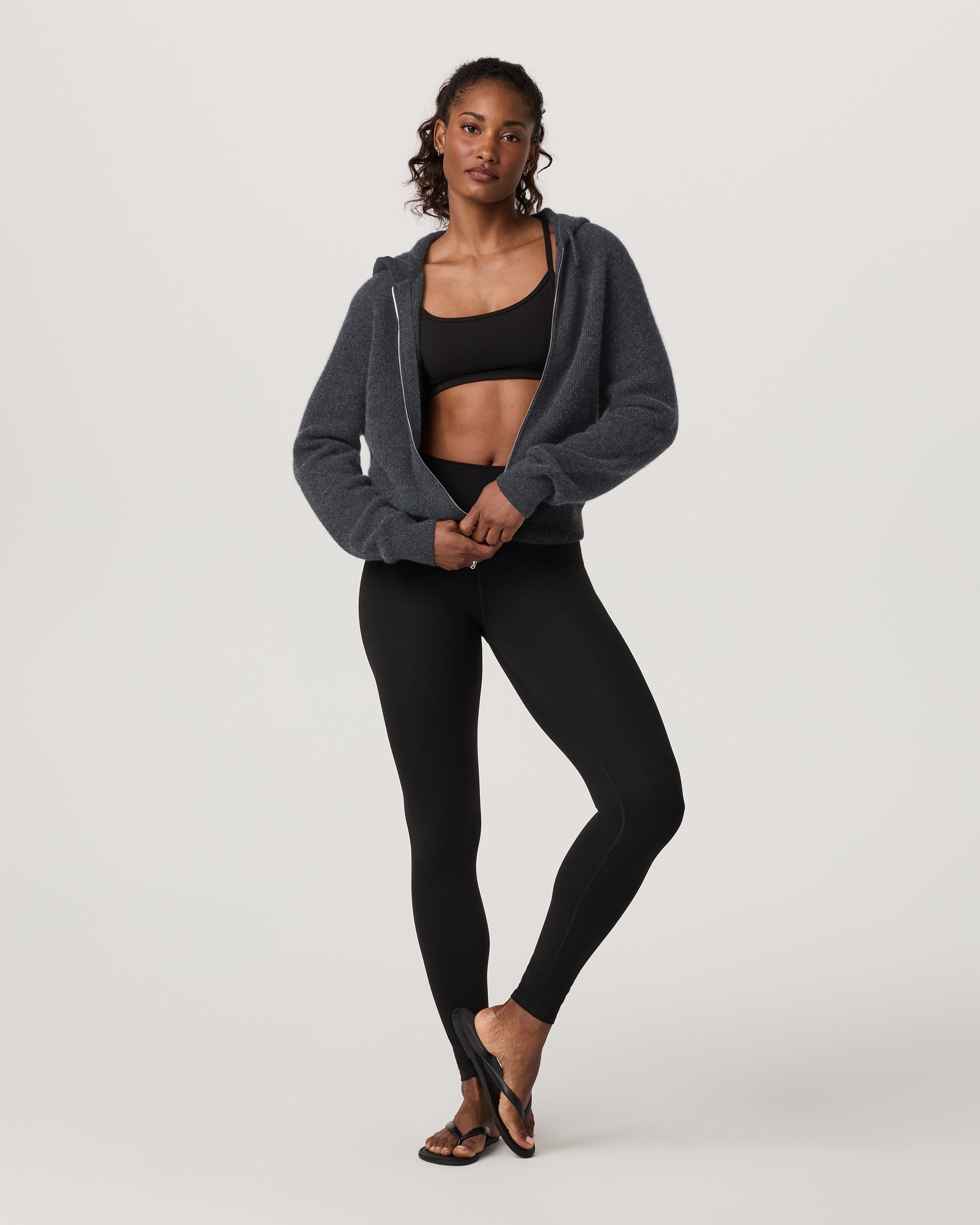 Vuori Milie Full Zip Cashmere Rib Hoodie