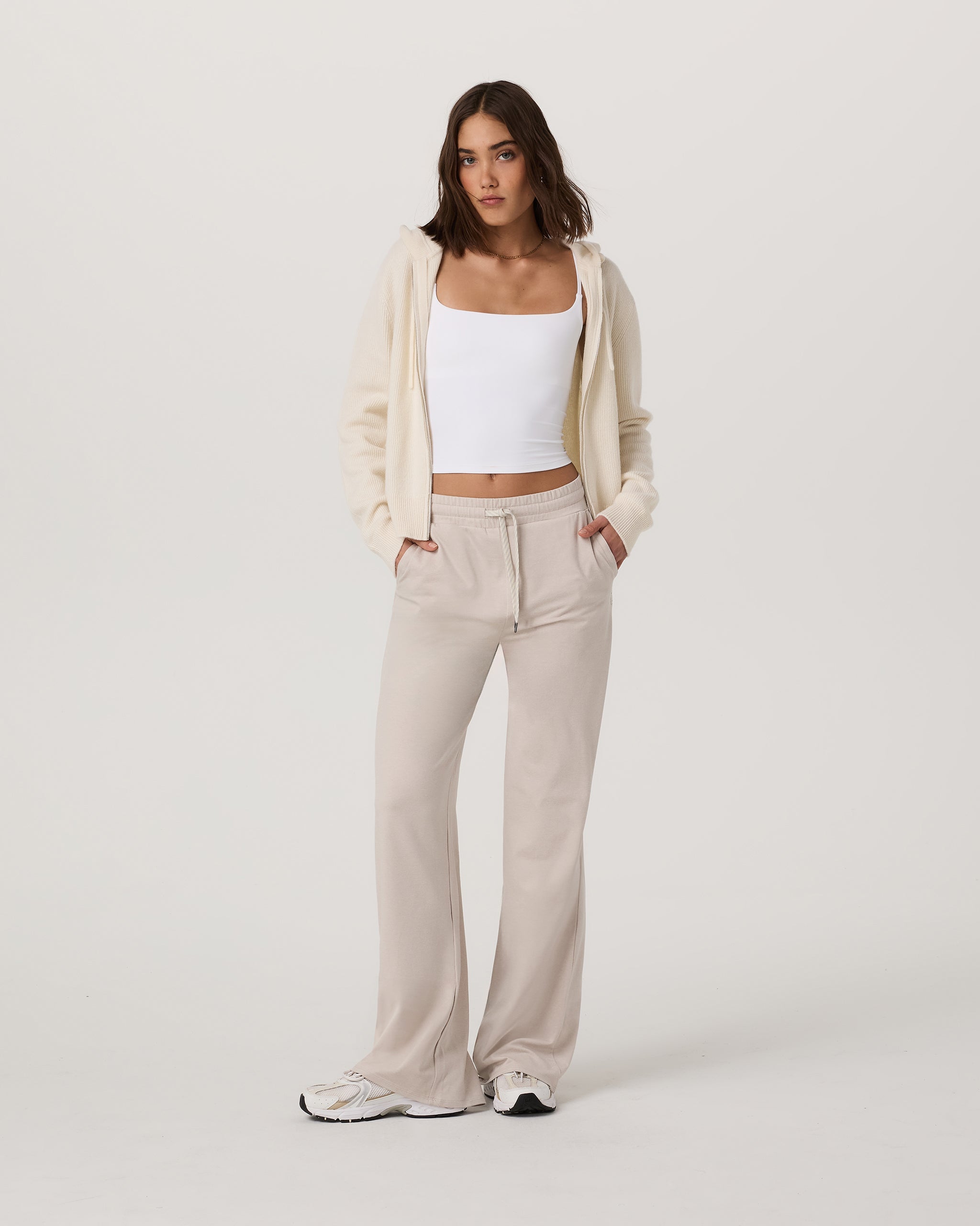 Vuori Milie Full Zip Cashmere Rib Hoodie