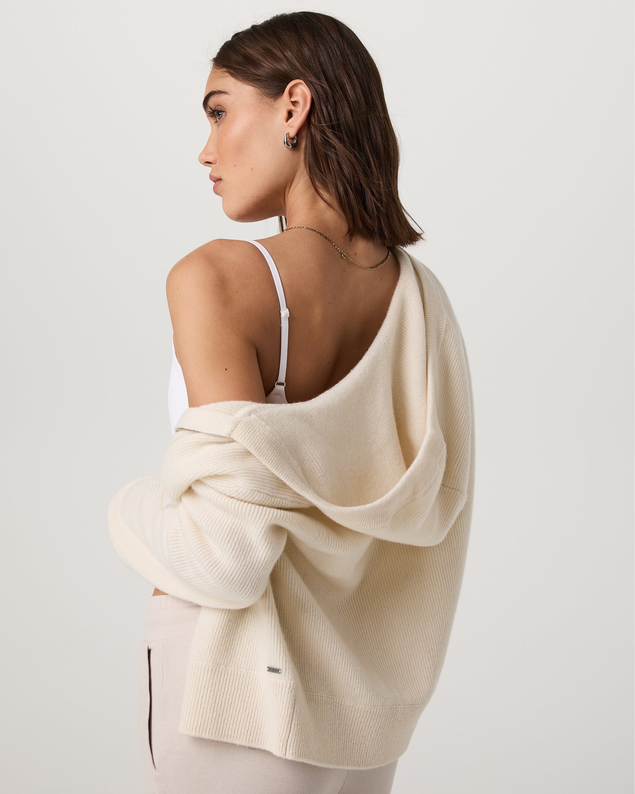 Vuori Milie Full Zip Cashmere Rib Hoodie
