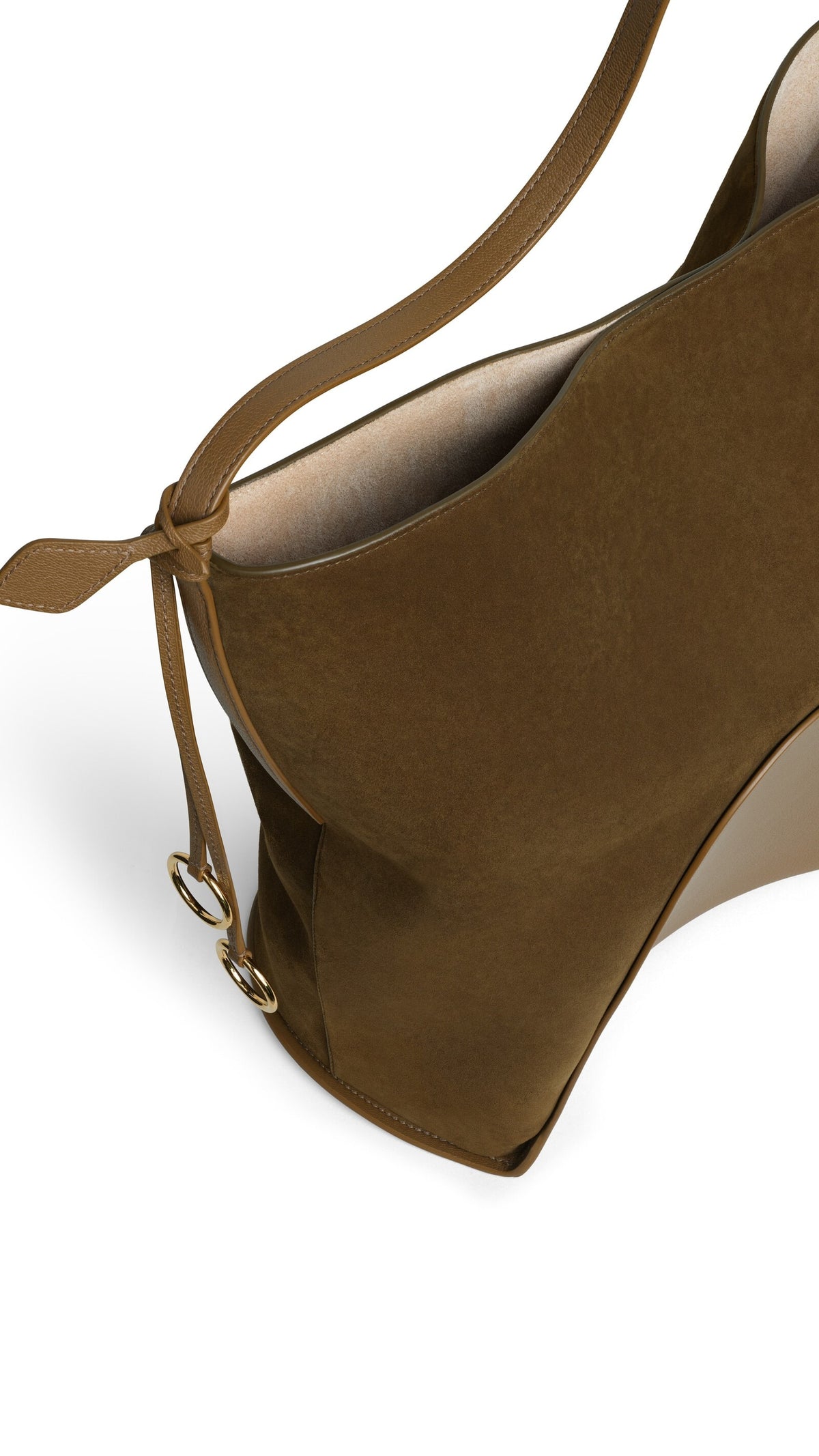 Alaïa Hip Large Bucket Bi-Material Bag In Leather