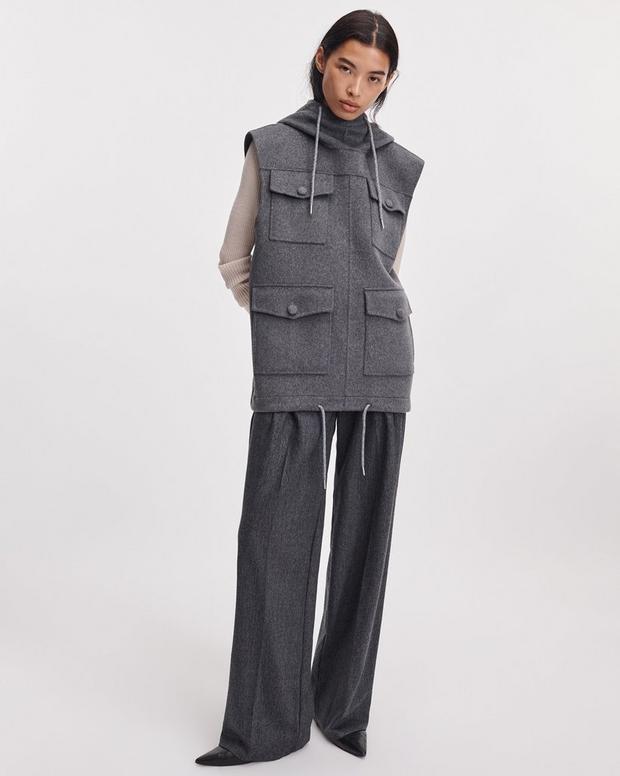 Rag & Bone Valerie Double-Face Hooded Vest
