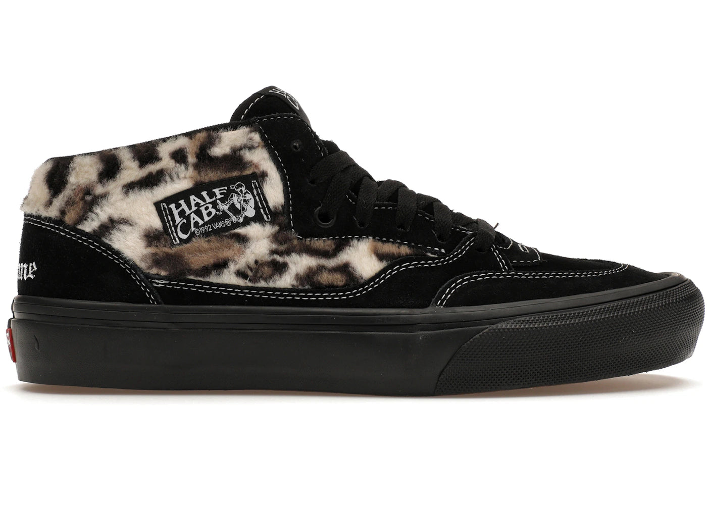vans half cab supreme leopard black