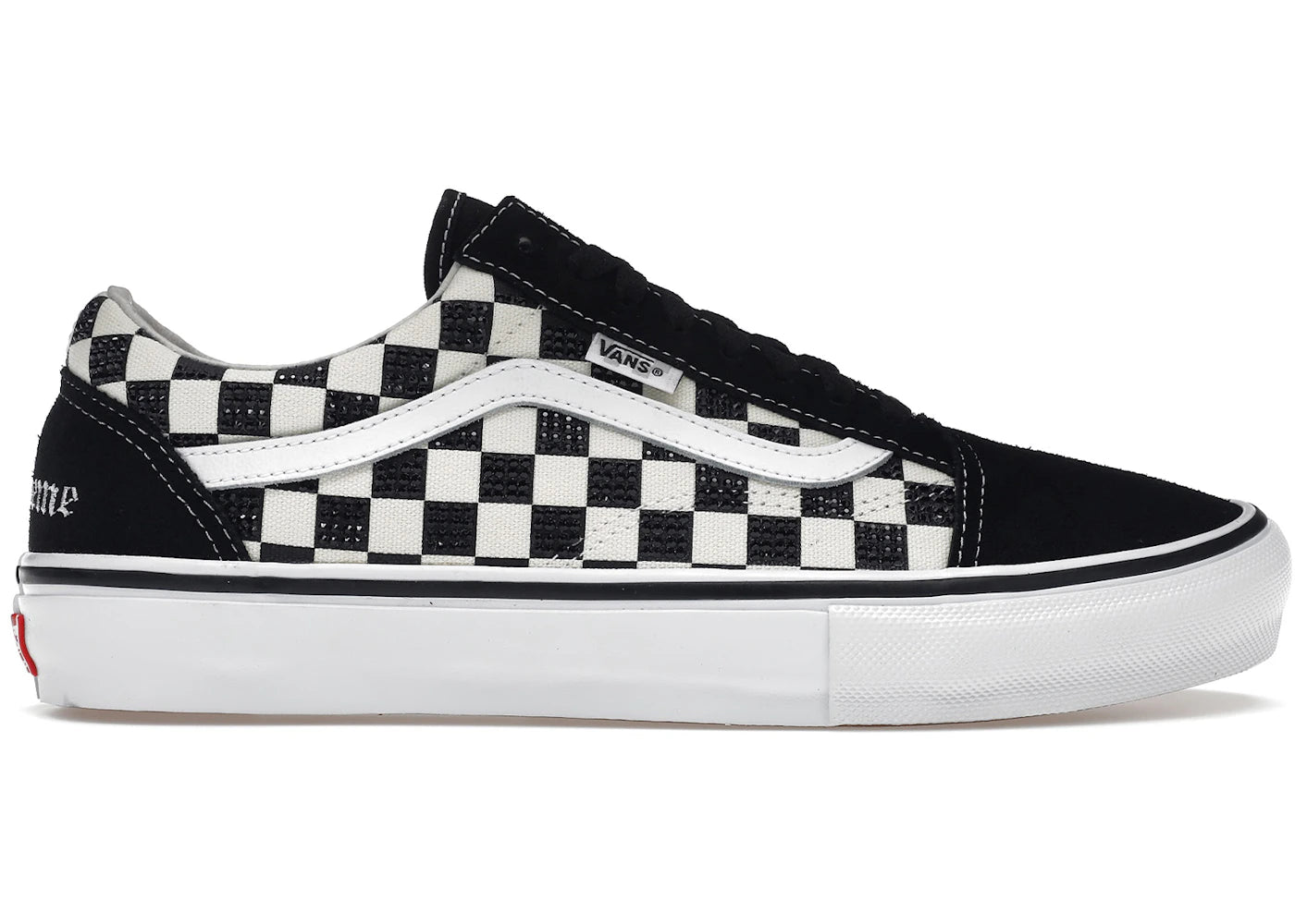 vans old skool supreme swarovski black
