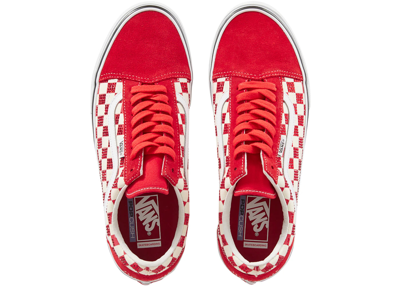 vans old skool supreme swarovski red