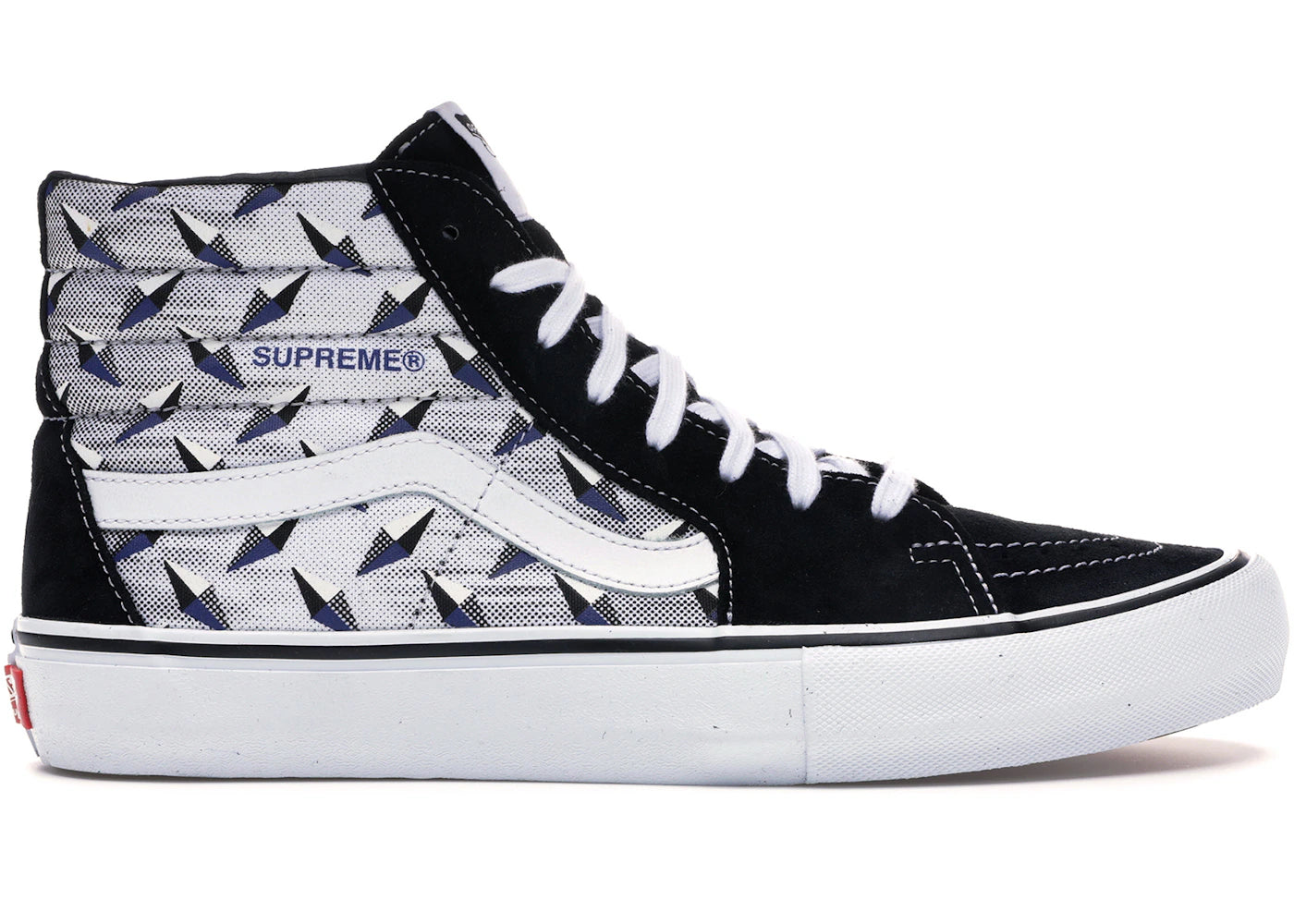 vans sk8-hi supreme diamond plate black
