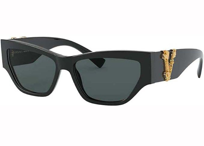 Versace Cat-Eye Sunglasses Black (Ve4383 Gb1/87)
