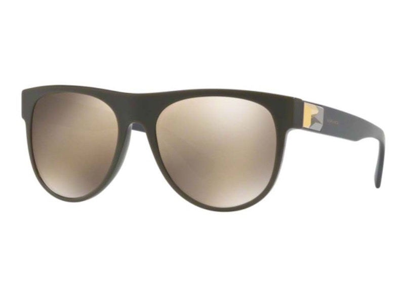 Versace Greca Tetris Sunglasses Dark Green/Gold (Ve4346 51931V)