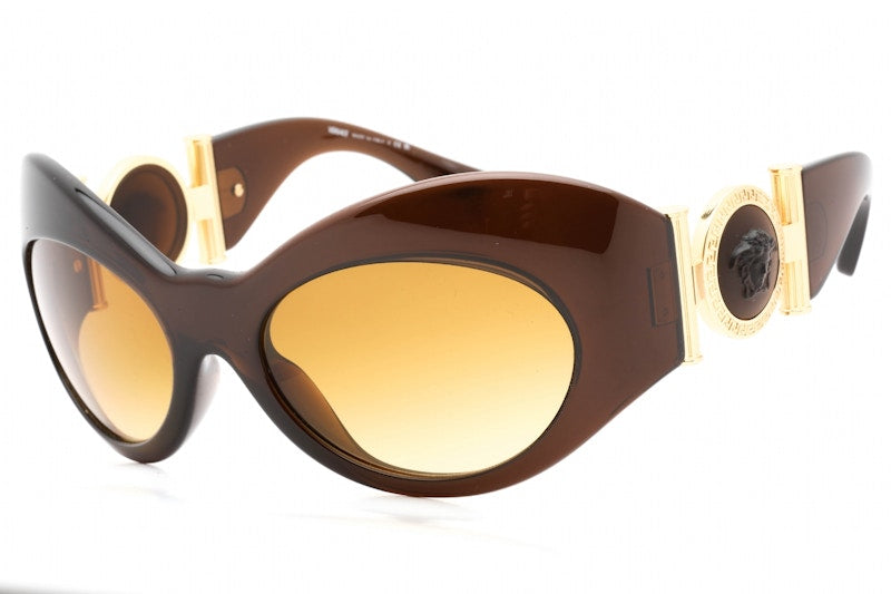 Versace Irregular Sunglasses Transparent Brown/Yellow Gradient Brown (Ve4462-54462L)