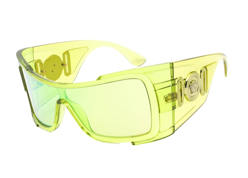 Versace Maxi Medusa Biggie Shield Sunglasses Yellow (Ve4451-54208N)