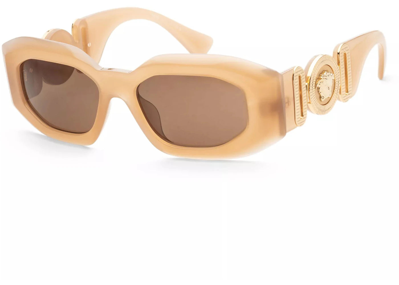 versace maxi medusa biggie sunglasses opaline beige/dark brown (ve4425u-546773)