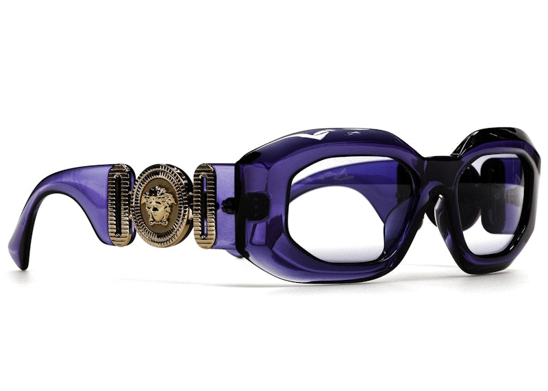 Versace Maxi Medusa Biggie Sunglasses Transparent Purple (Ve4425U-54191A-54)