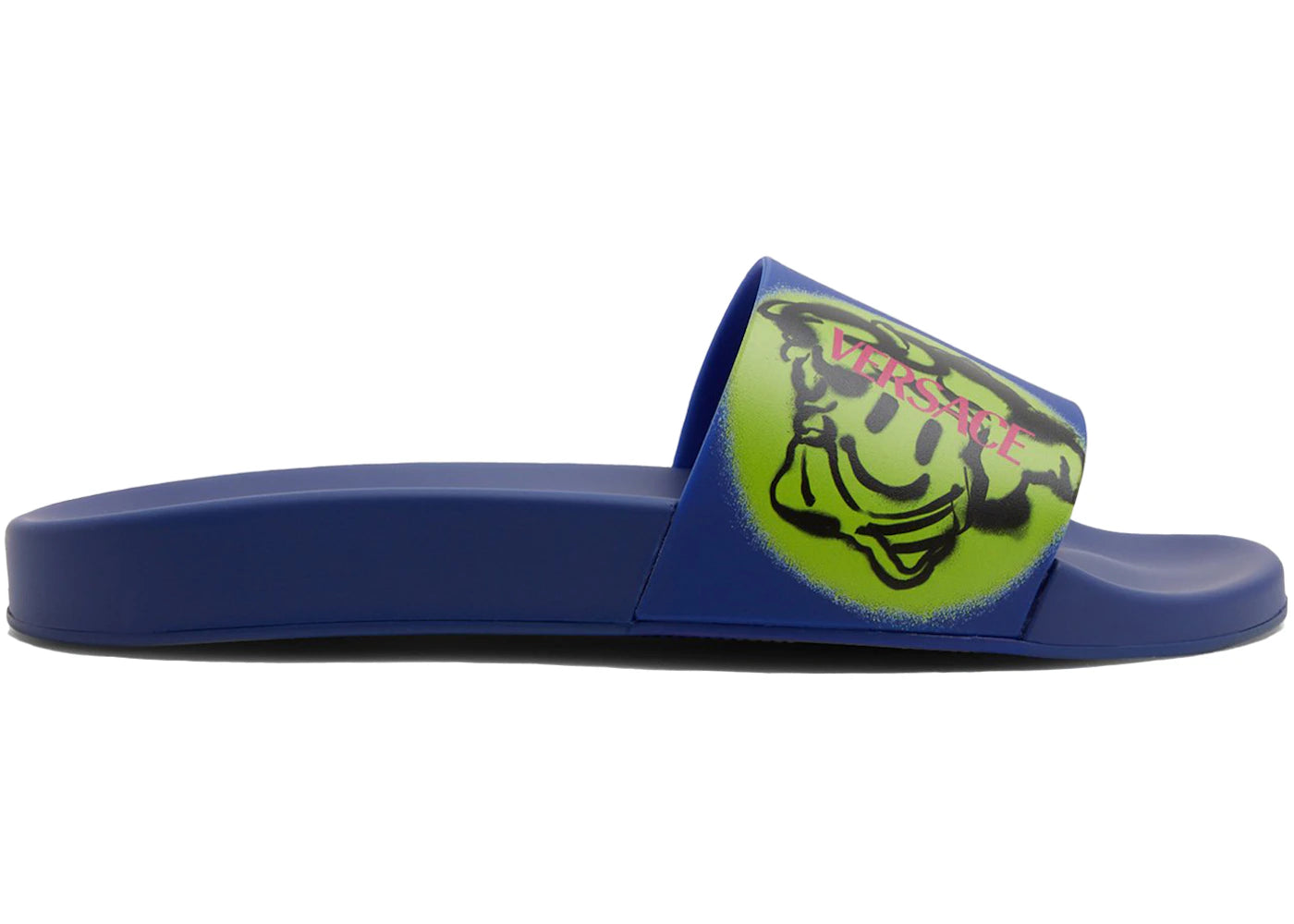 Versace Medusa Smile Slide Blue