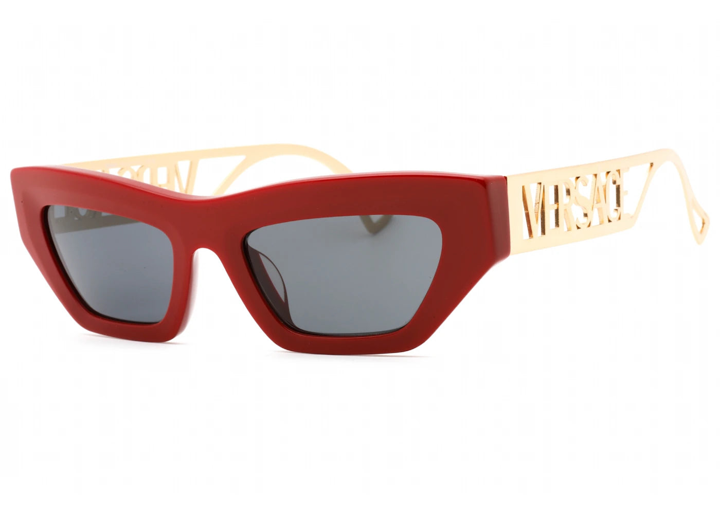 versace rectangle sunglasses red/dark grey (ve4432u-538887)