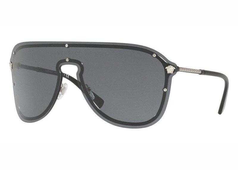 Versace Shield Sunglasses Grey/Silver One Size - Main Image
