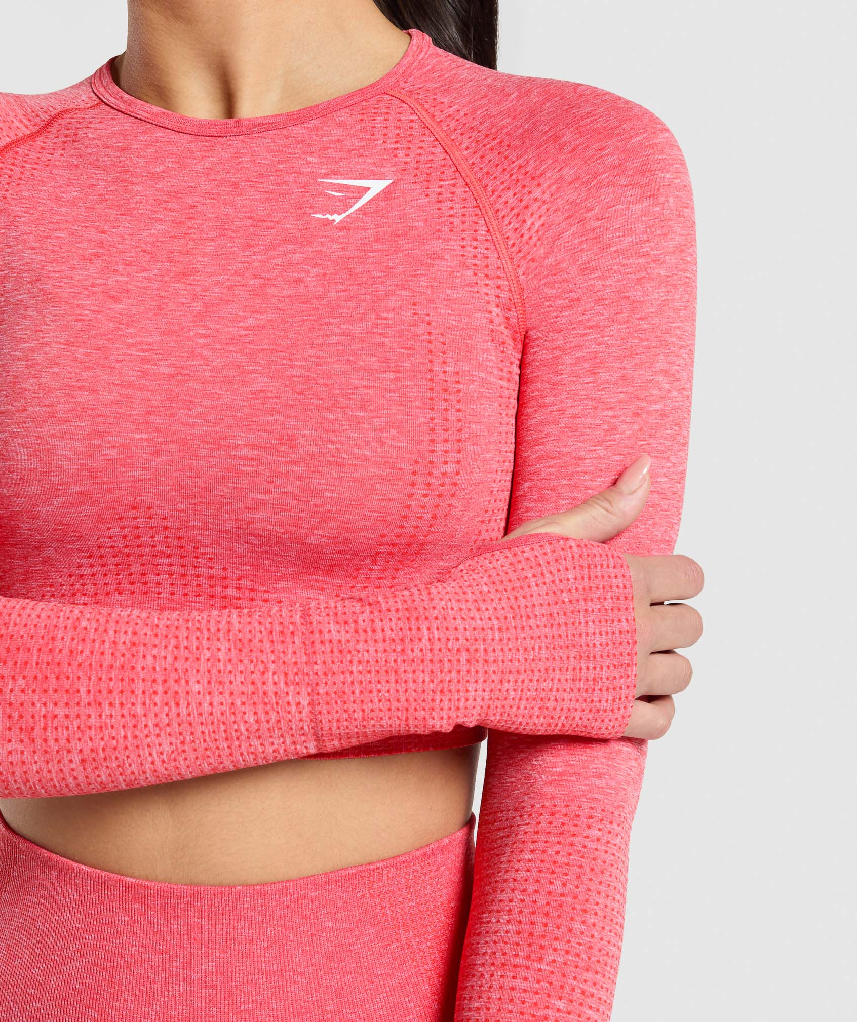 Women's Gymshark Vital Crop Top Coral Red