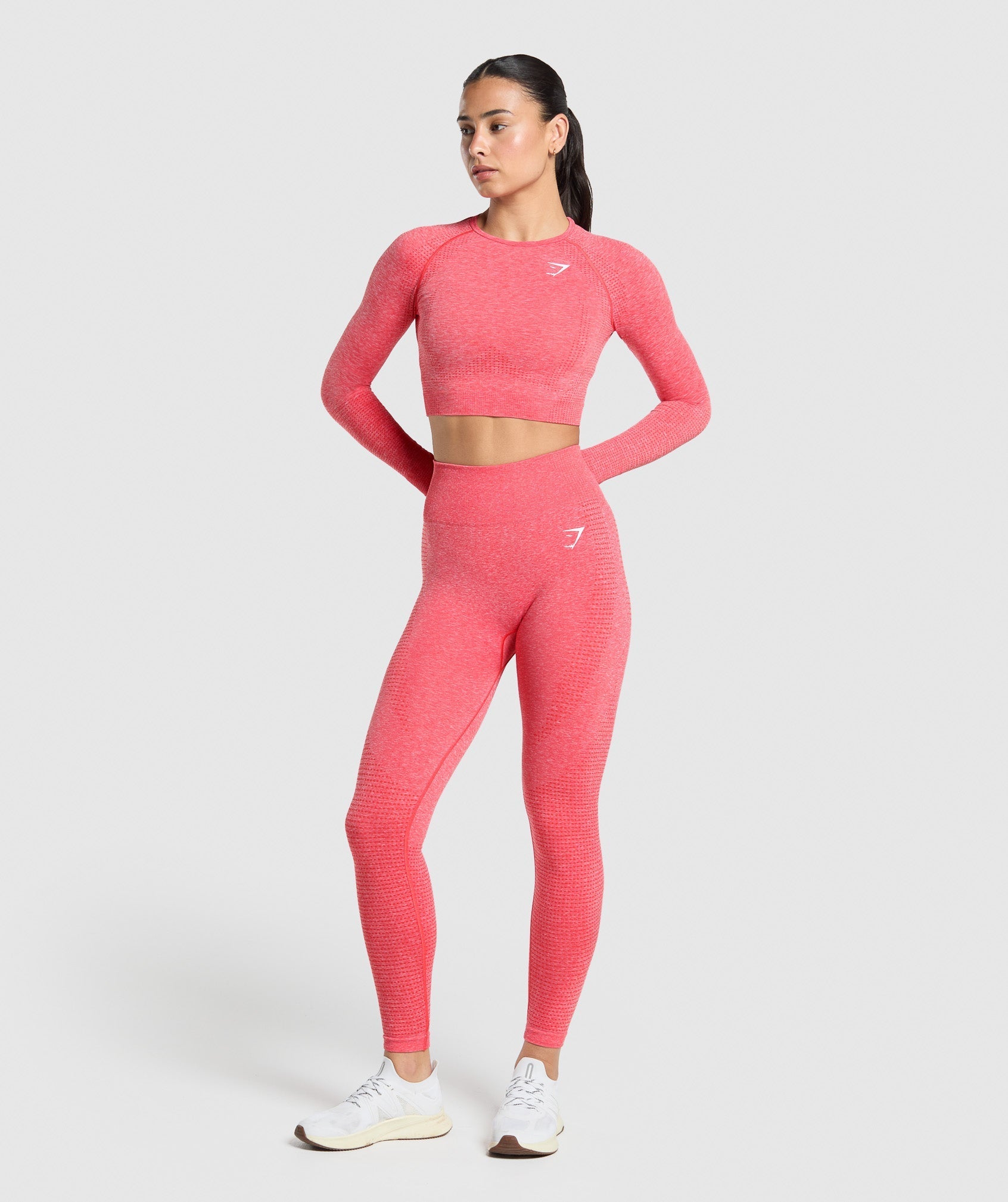 Women's Gymshark Vital Crop Top Coral Red