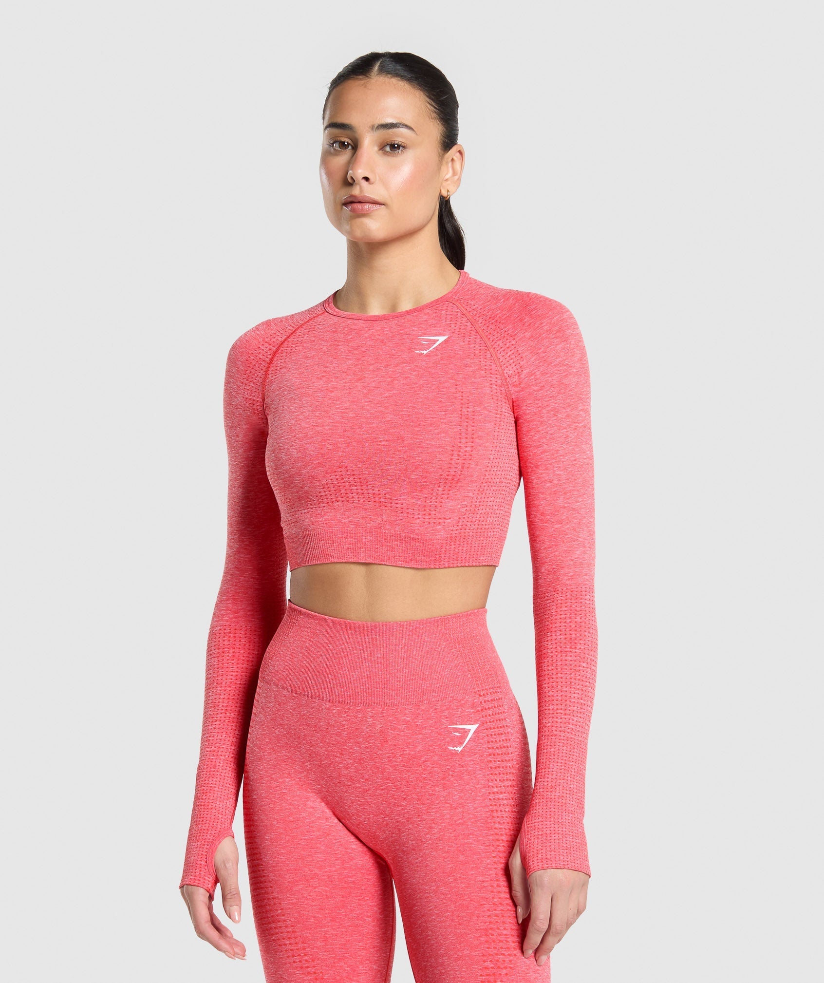 Women's Gymshark Vital Crop Top Coral Red
