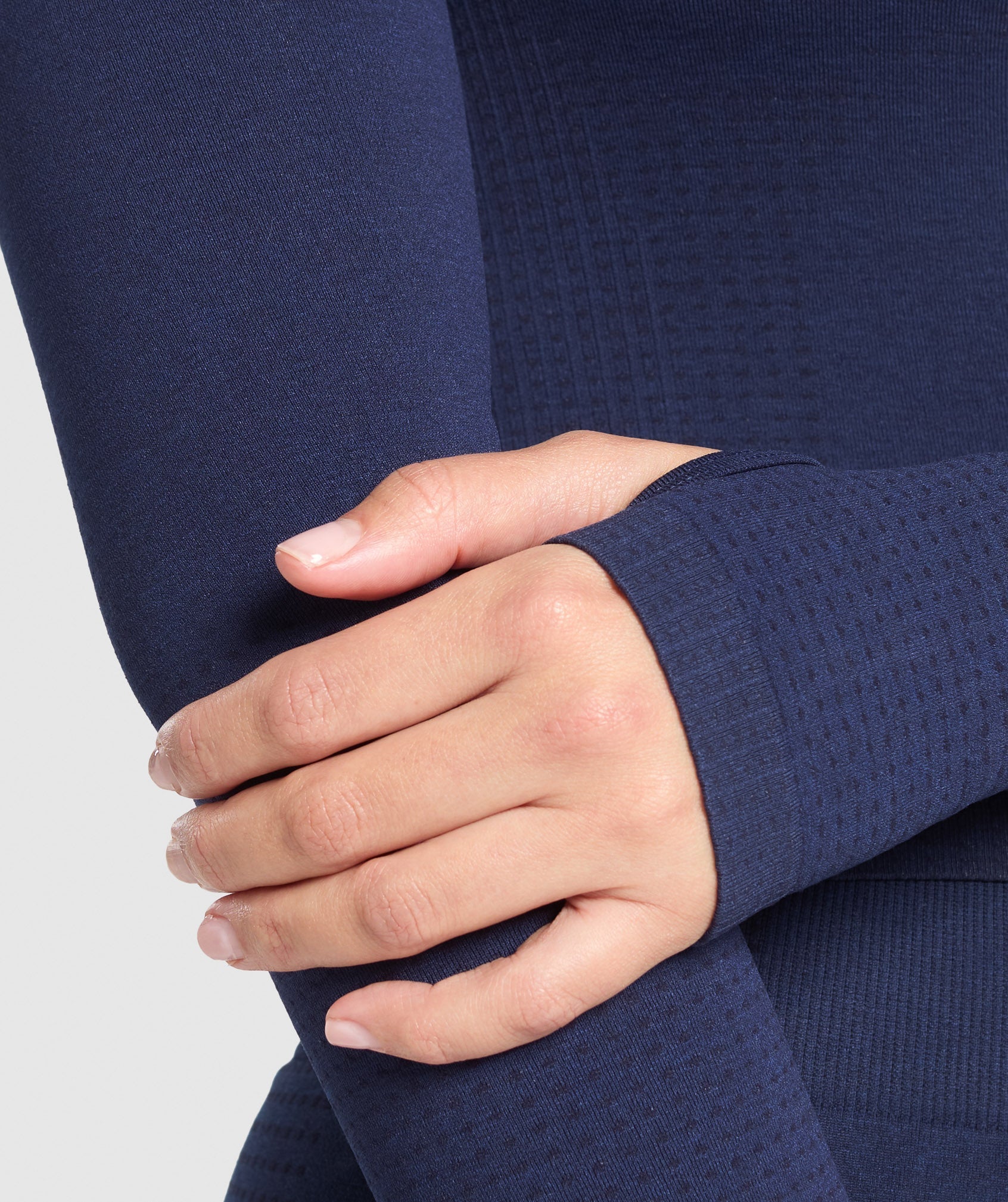 Women's Gymshark Vital Long Sleeve Cut Out Top Heavy Blue