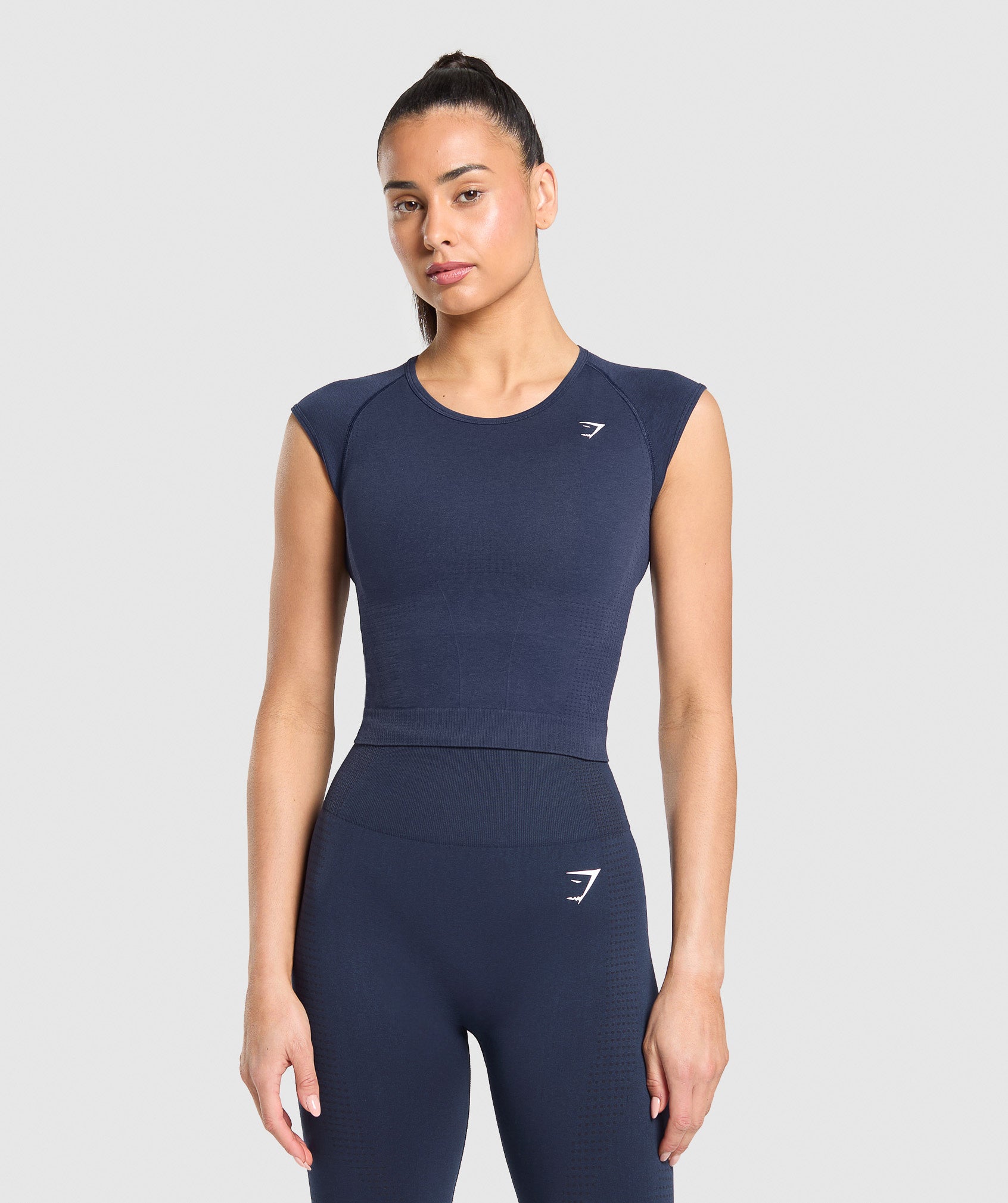 Women's Gymshark Vital Scoop Neck Top Heavy Blue