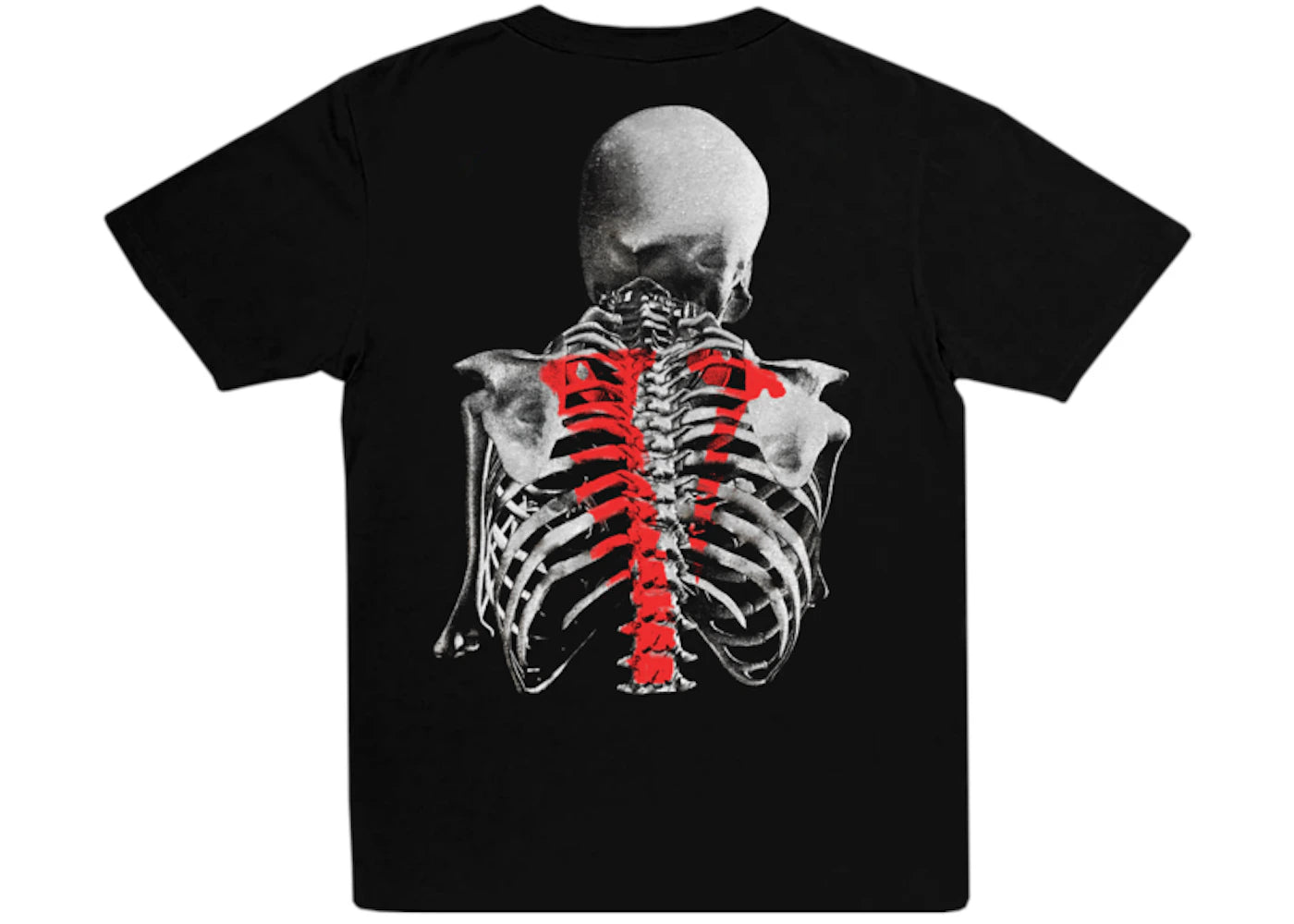 vlone x never broke again bones t-shirt black