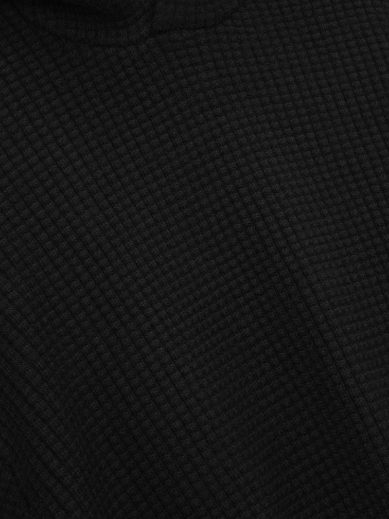 Essentials Heavy Waffle 90S Hoodie Vintage Black