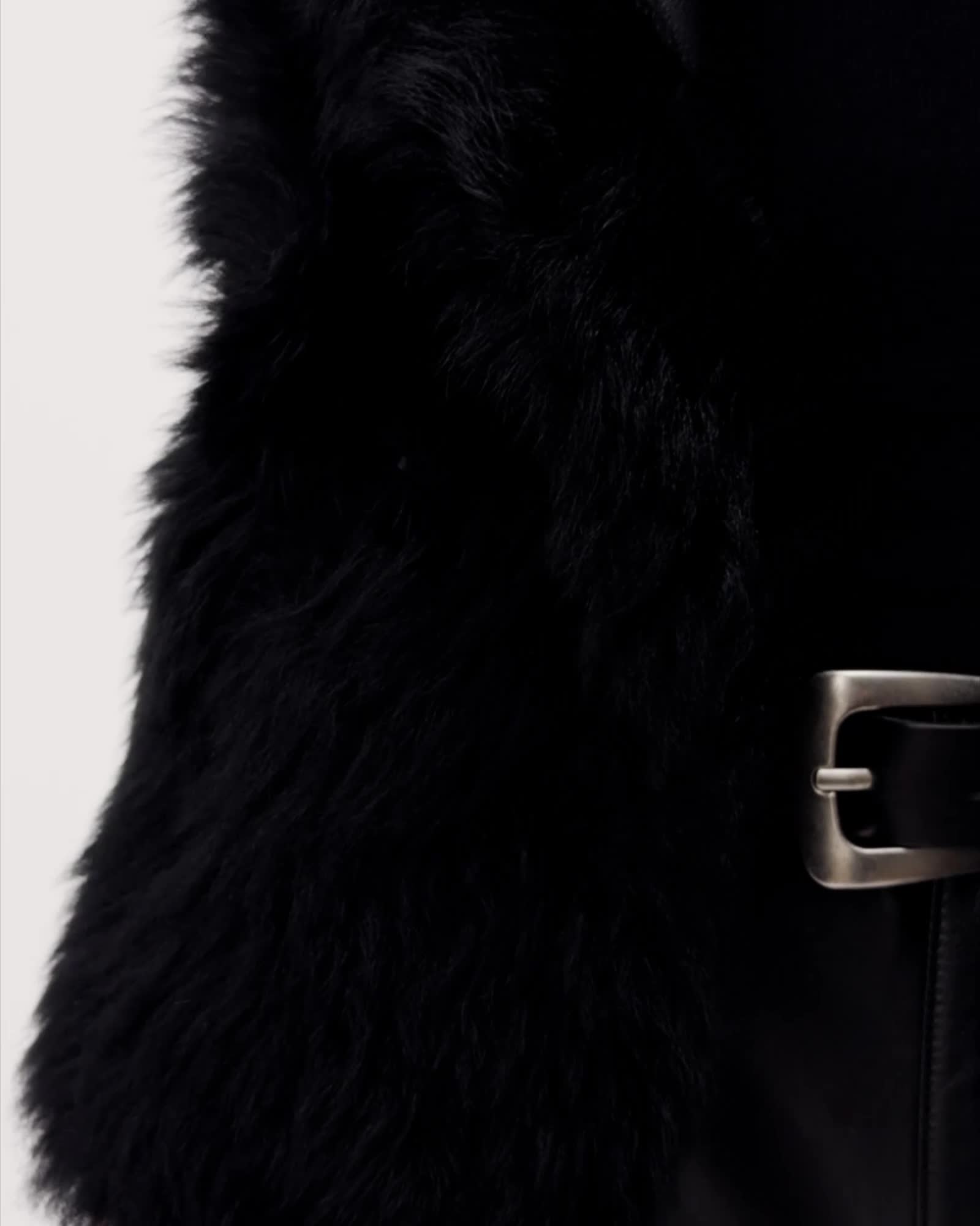 AllSaints Luna Shearling Reversible Gilet Women's Black Women's