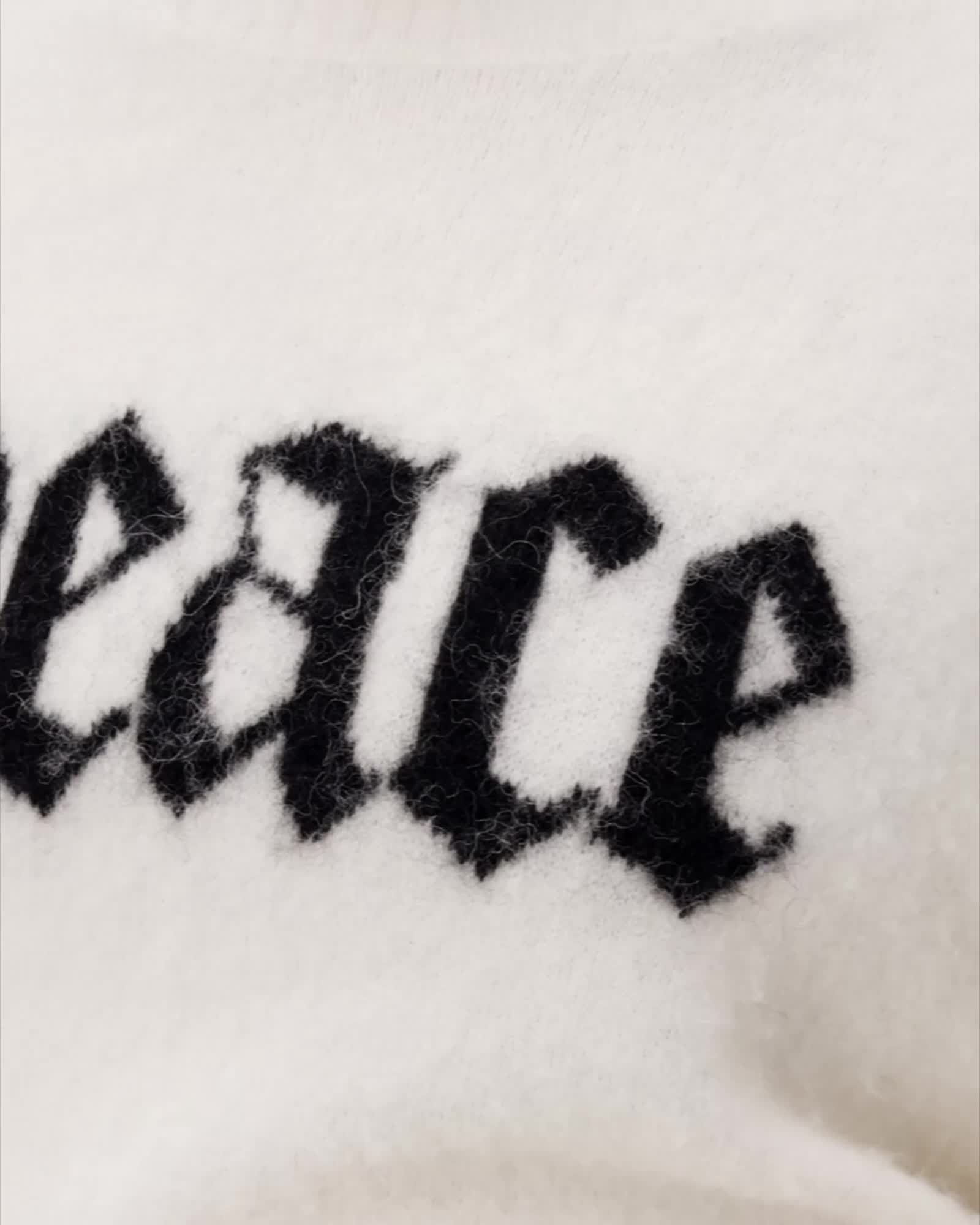 AllSaints Peace Wool Blend Sweater Women's Chalk White/Black Women's