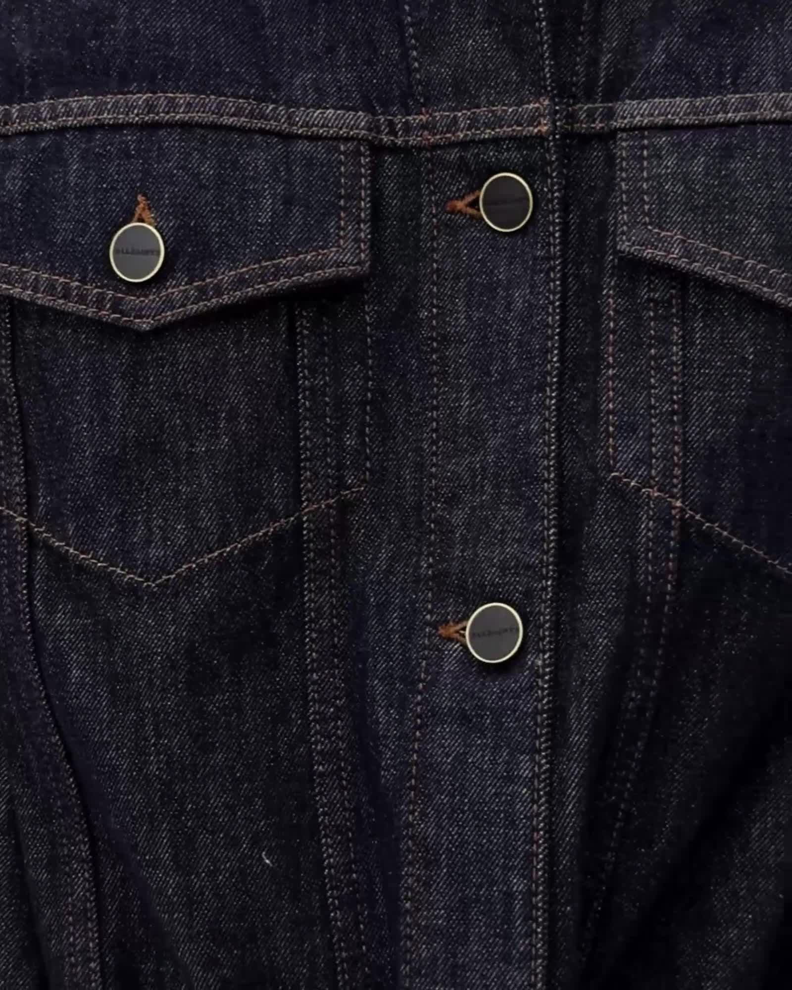 AllSaints Denby Denim Trucker Jacket Women's Raw Indigo Blue Women's