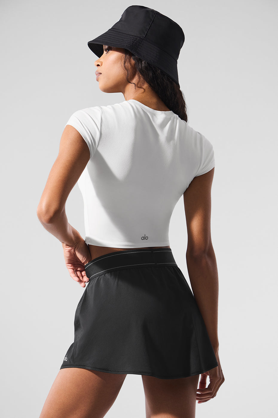 Alo Yoga Women'S Alosoft Crop Finesse Short Sleeve