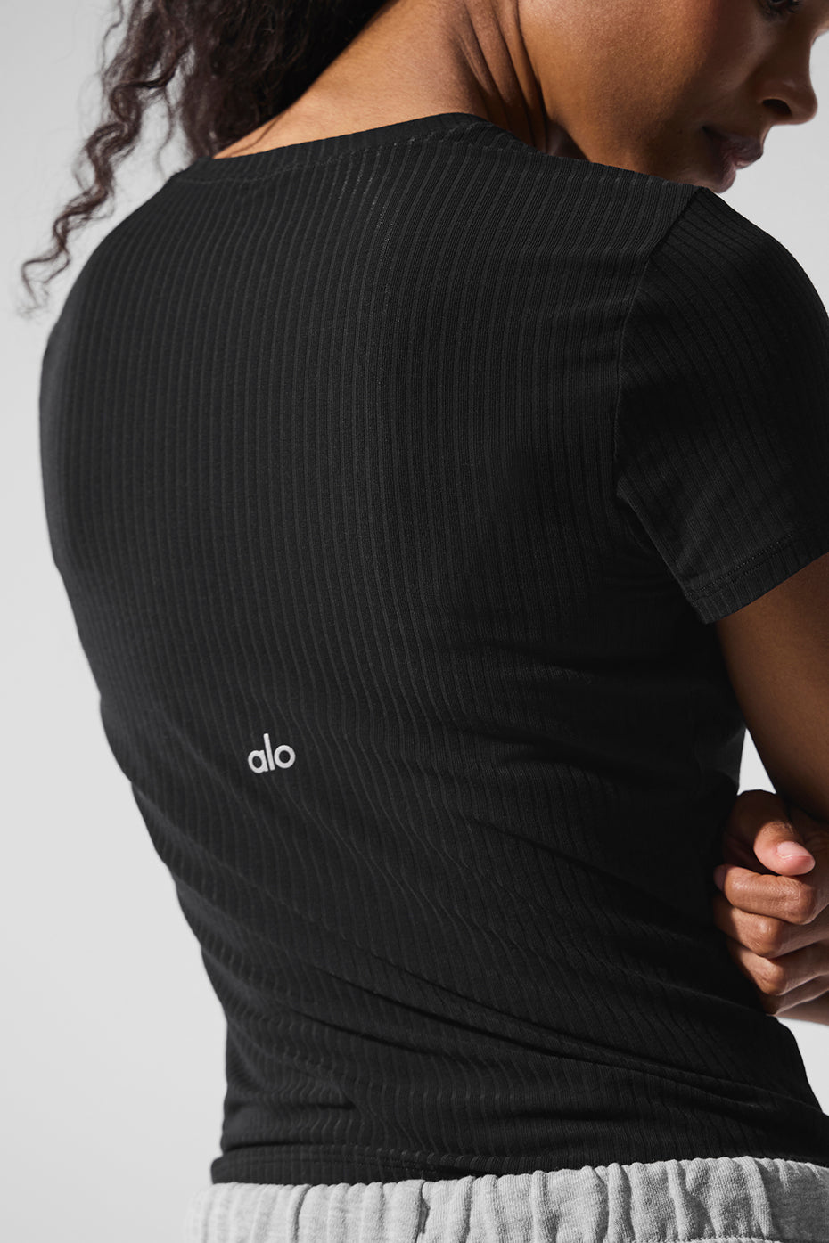 Alo Yoga Women'S Ribbed Sea Coast Tee