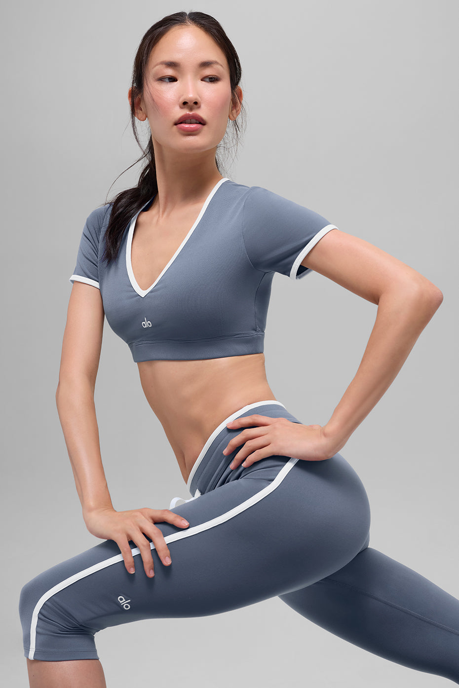 Alo Yoga Women'S Airbrush Race Pace Short Sleeve
