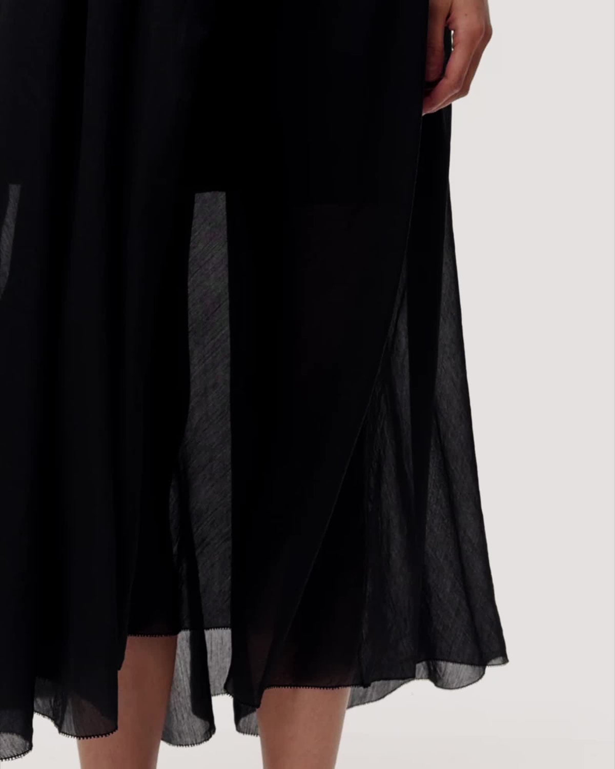 AllSaints Zenia Sleeveless Asymmetric Midi Dress Women's Black Women's