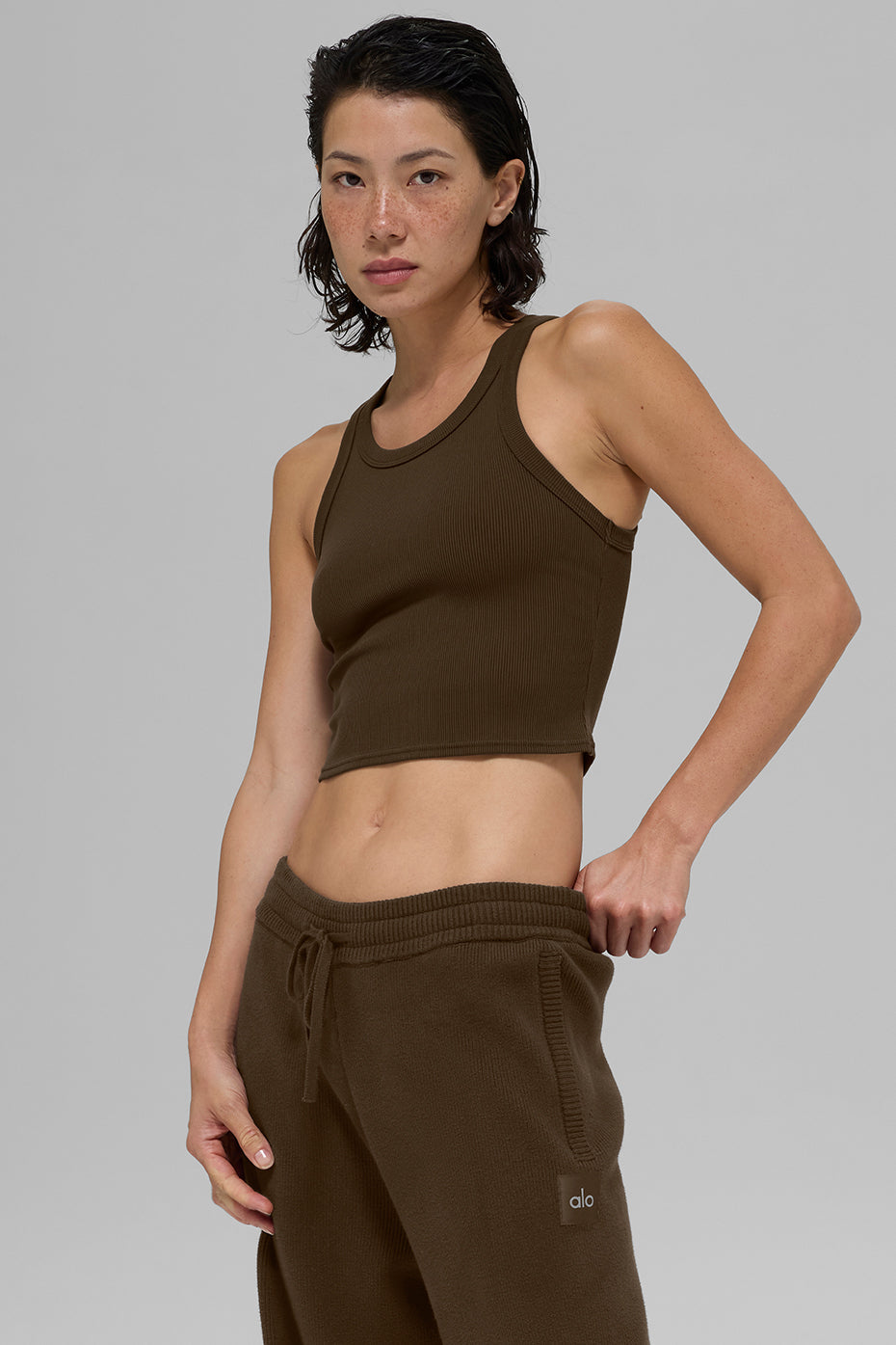 Alo Yoga Women'S Goddess Ribbed Go-To Tank