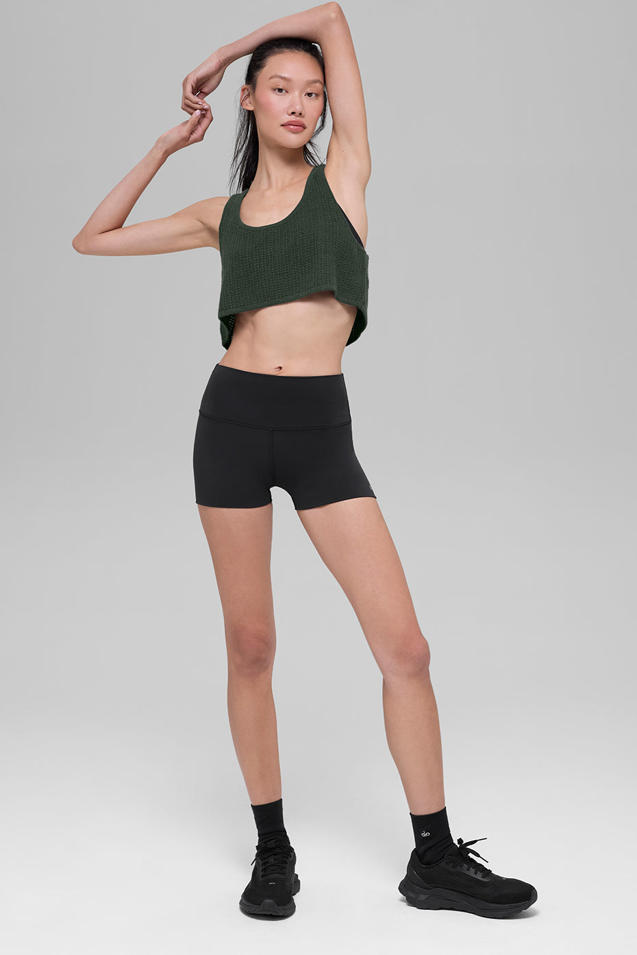 Alo Yoga Women'S Cashmere Plush Waffle Cropped Tank