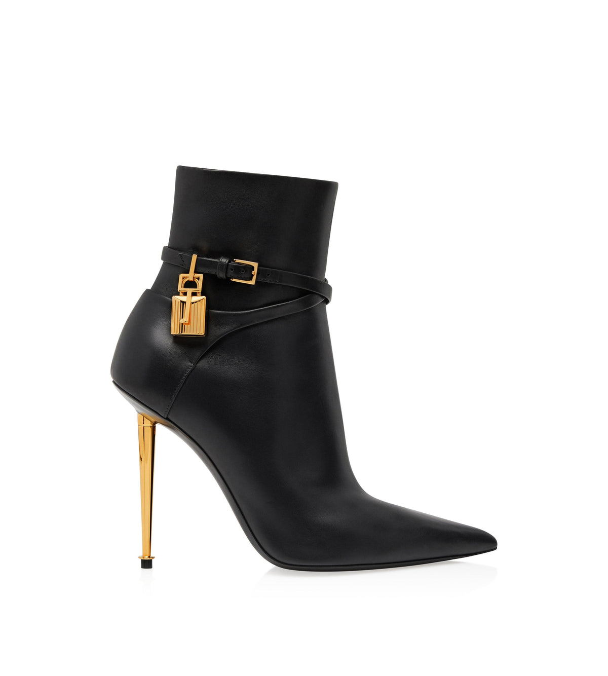 Tom Ford Leather Padlock Ankle Boot