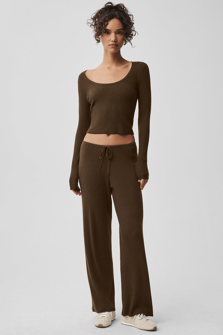 Alo Yoga Women'S Sweater Knit Unwind Long Sleeve