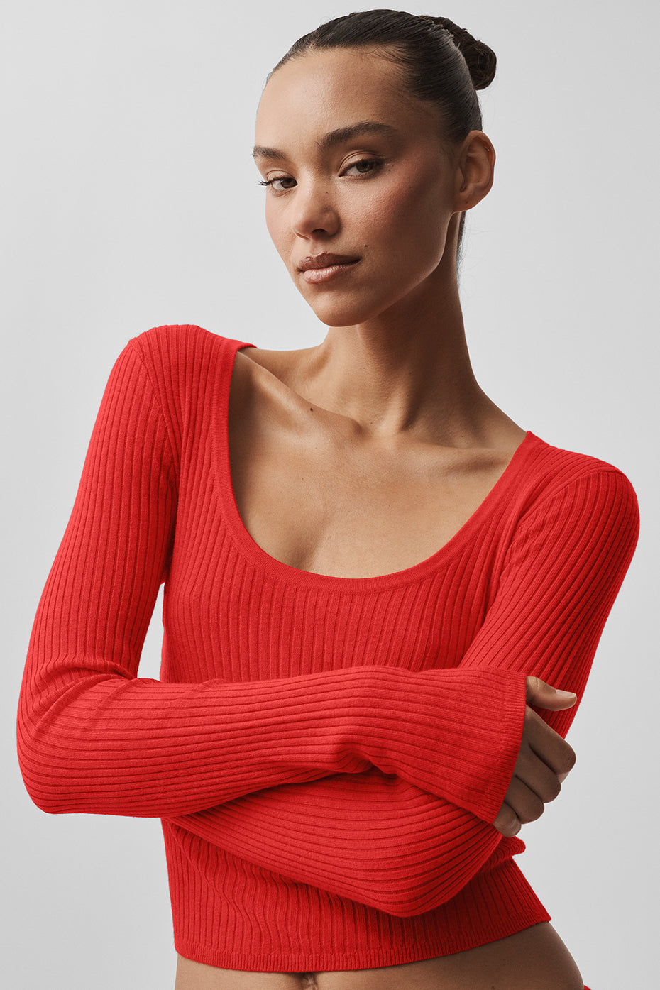 Alo Yoga Women'S Sweater Knit Unwind Long Sleeve