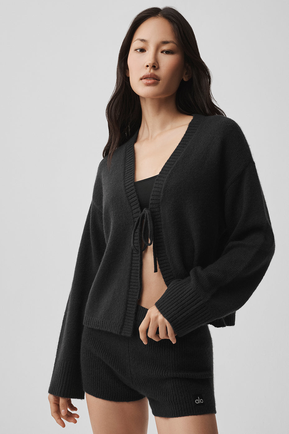 Alo Yoga Women'S Wool Cashmere New Class Tie Cardigan