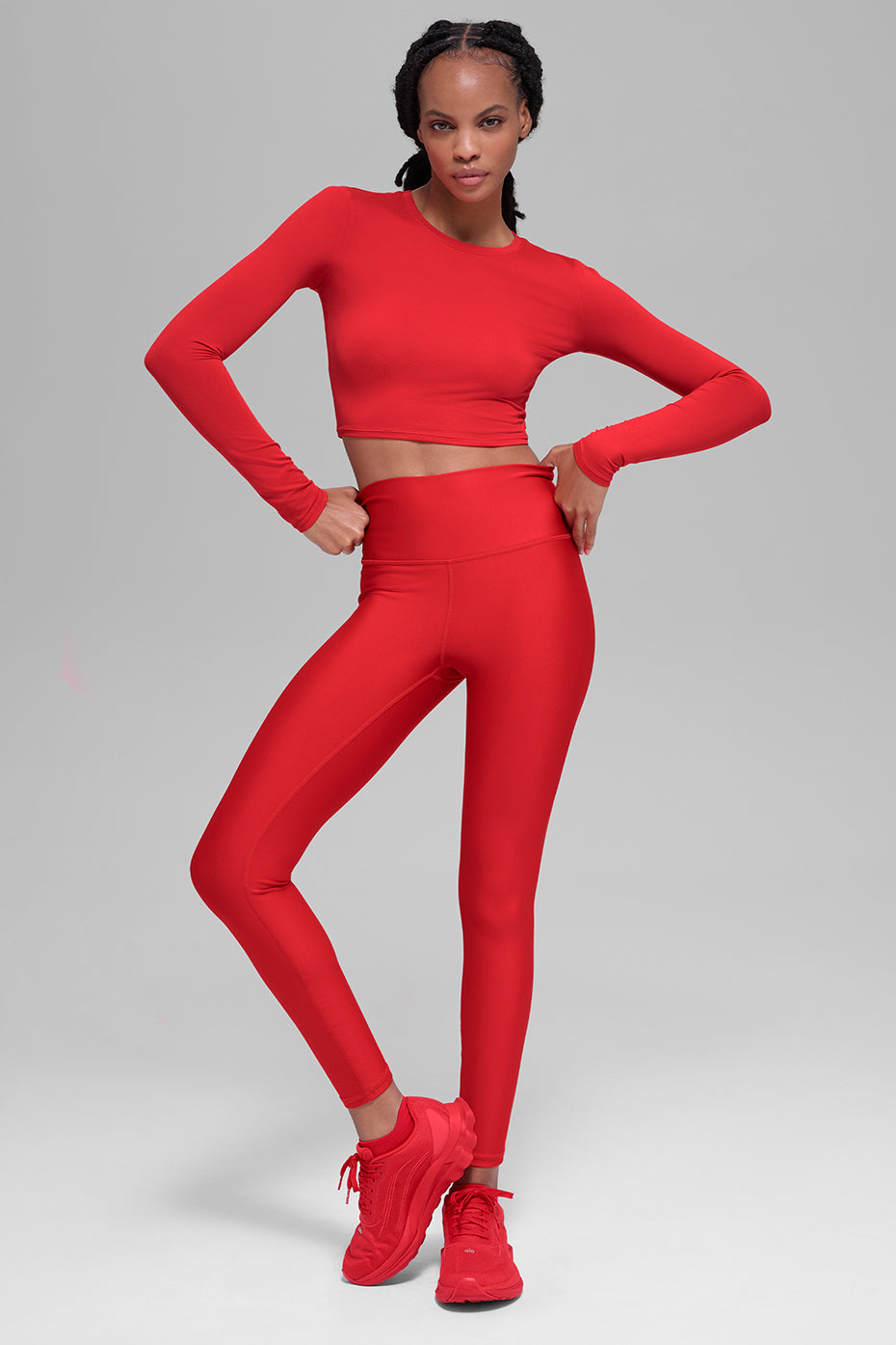 Alo Yoga Women'S Alosoft Crop Finesse Long Sleeve