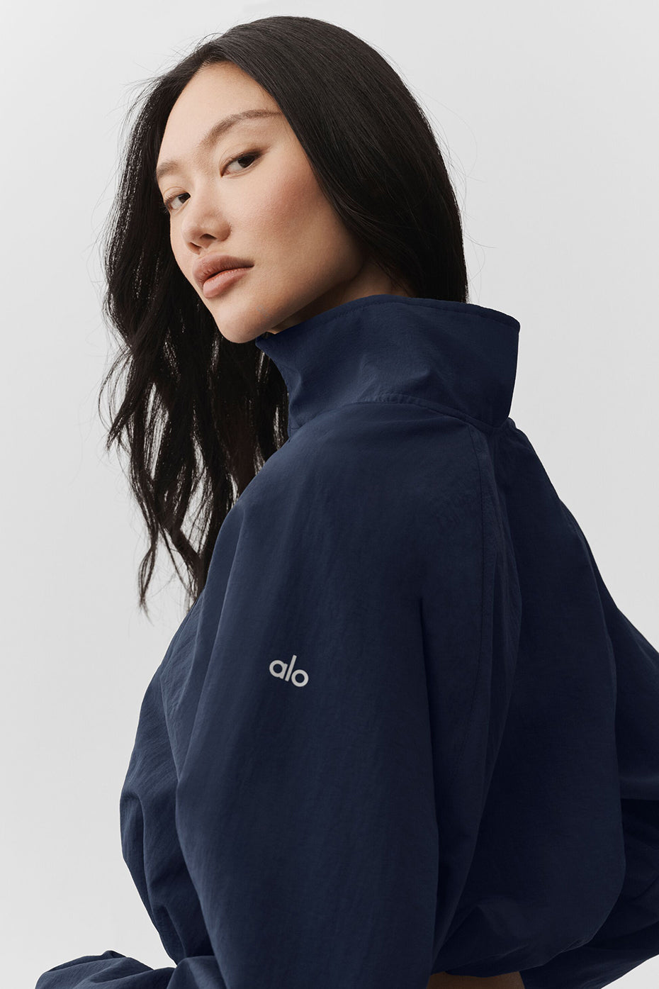 Alo Yoga Women'S Cropped 1/4 Zip Alumni Pullover