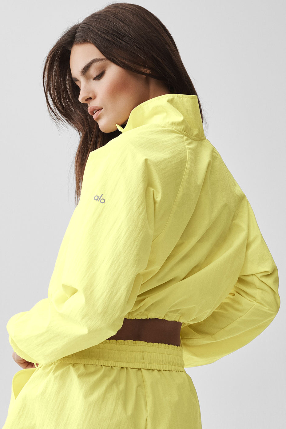 Alo Yoga Women'S Cropped 1/4 Zip Alumni Pullover