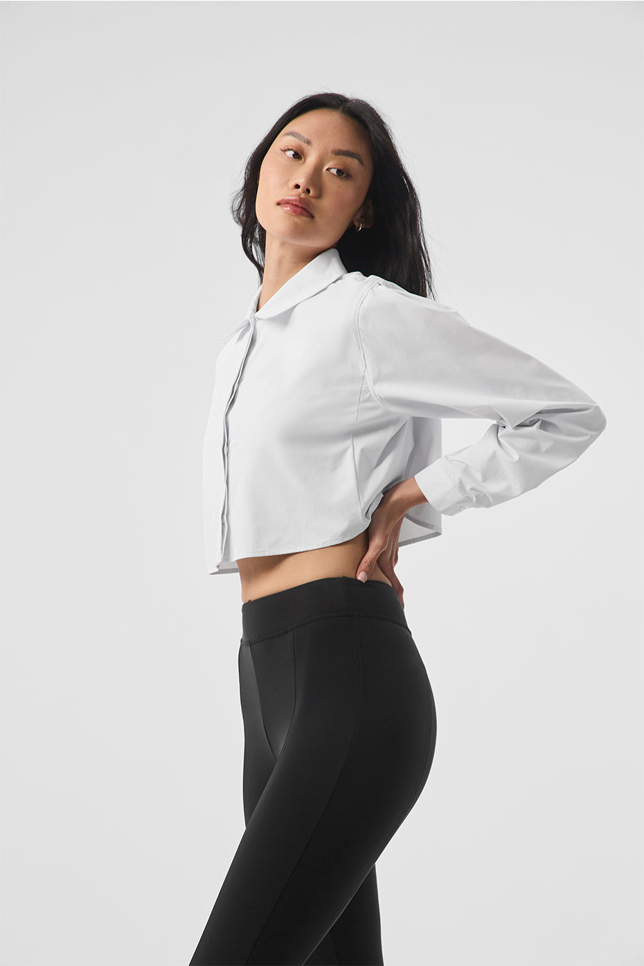 Alo Yoga Women'S Cropped Take Me Out Button Up